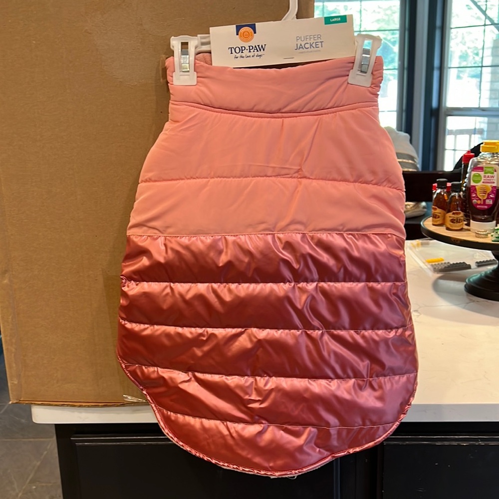 Dog puffer coat- pink